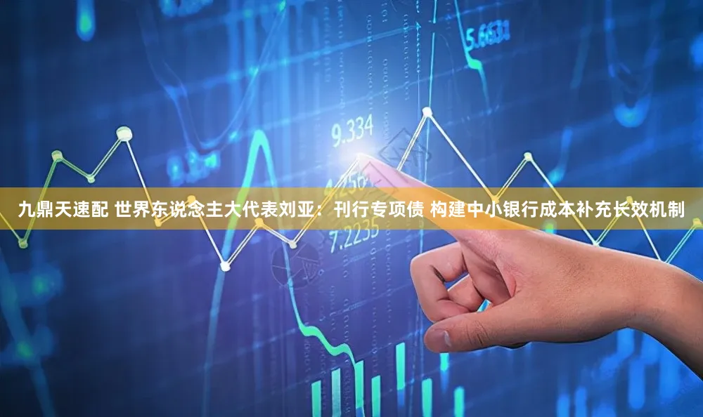 九鼎天速配 世界东说念主大代表刘亚：刊行专项债 构建中小银行成本补充长效机制