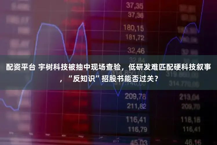 配资平台 宇树科技被抽中现场查验，低研发难匹配硬科技叙事，“反知识”招股书能否过关？